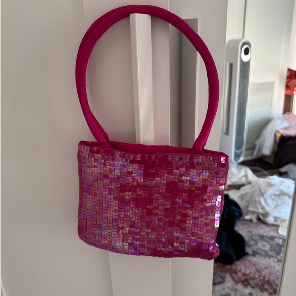 Vintage Sequin Pink Handbag - Picture 1 of 4